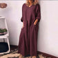 🔥 LIMITIERT: 50% RABATT ⏰ Lockeres Maxi-Kleid aus Baumwolle & Leinen 👗 atmungsaktiv & stilvoll natürlich ✨