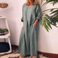 🔥 LIMITIERT: 50% RABATT ⏰ Lockeres Maxi-Kleid aus Baumwolle & Leinen 👗 atmungsaktiv & stilvoll natürlich ✨
