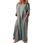 🔥 LIMITIERT: 50% RABATT ⏰ Lockeres Maxi-Kleid aus Baumwolle & Leinen 👗 atmungsaktiv & stilvoll natürlich ✨