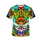 Kurzarm-T-Shirt im Vintage-Tribal-Art-Stil für Herren