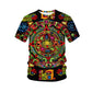 Kurzarm-T-Shirt im Vintage-Tribal-Art-Stil für Herren