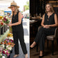 🌺Minimalistisches, ärmelloses Oberteil & Hose mit weitem Bein