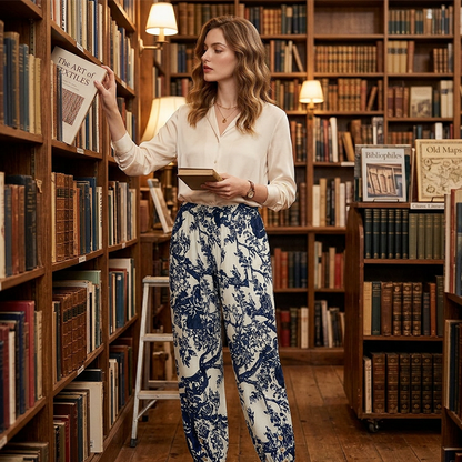 🌺Jogginghose im Vintage-Blumenmuster mit hoher Taille