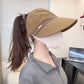 🧢 Damen-Sonnenhut mit breiter Krempe ✅ Öffnung für den Pferdeschwanz & UV-Schutz | Leichte Outdoor-Baseballkappe ☀️