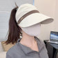 🧢 Damen-Sonnenhut mit breiter Krempe ✅ Öffnung für den Pferdeschwanz & UV-Schutz | Leichte Outdoor-Baseballkappe ☀️