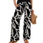 🌺Damenhose mit weitem Bein und Kordelzug im Bohemian-Print