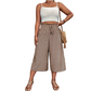 💥⏰ 50% RABATT 👖 Damen Smocked High-Waist Capri Hose – weites Bein, luftig & ultra bequem ✨