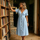 ✨Neue Sonderangebote-Sommerkleid für Damen mit V-Ausschnitt und Knopfleiste