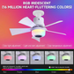 🌀 50% RABATT! 🎵 Intelligenter Deckenventilator mit RGB-Beleuchtung & Bluetooth-Lautsprecher – 3 Stufen, Fernbedienung & E27-Sockel – Perfekt für Wohnzimmer, Schlafzimmer oder Büro – Licht, Musik & Luft in einem Gerät 💡