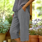 🌺Lässige Caprihose für Damen mit seitlichen Spitzenverzierungen