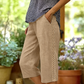 🌺Lässige Caprihose für Damen mit seitlichen Spitzenverzierungen
