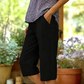 🌺Lässige Caprihose für Damen mit seitlichen Spitzenverzierungen
