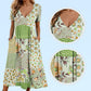 ☀️ FRÜHLINGS DEAL: -50% 🔥 Damen Kleid mit V-Neck & Print 🌸 leicht, stilvoll & perfekt für sonnige Tage 👗💫