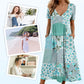 ☀️ FRÜHLINGS DEAL: -50% 🔥 Damen Kleid mit V-Neck & Print 🌸 leicht, stilvoll & perfekt für sonnige Tage 👗💫