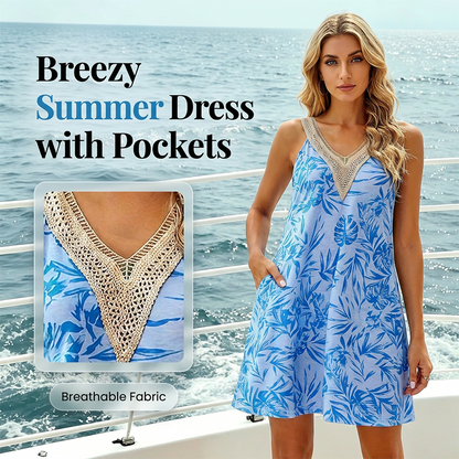 🌺Ärmelloses Sommerkleid für Damen mit Taschen