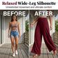 🌺Set aus einem Oberteil mit asymmetrischem Saum und einer Hose mit weitem Bein