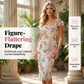 👗Eng anliegendes Midikleid mit Rüschenbesatz und Blumenmuster🌺