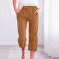 💃Lässige Caprihose aus Baumwoll-Leinen für Damen mit Taschen