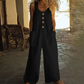 👖Ärmelloser Jumpsuit für Damen mit weitem Bein und Taschen