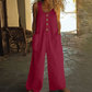 👖Ärmelloser Jumpsuit für Damen mit weitem Bein und Taschen