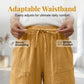 🌺Elastische Shorts aus Baumwoll-Leinen mit hoher Taille für Damen