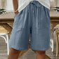 🌺Elastische Shorts aus Baumwoll-Leinen mit hoher Taille für Damen