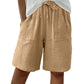 🌺Elastische Shorts aus Baumwoll-Leinen mit hoher Taille für Damen