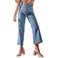 👖Lässige Damenjeans mit weitem Bein und aufgesetzten Taschen
