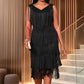 📢📢Letzter Tag – 50 % Rabatt!! ⏰Ärmelloses Flapper-Kleid für Damen mit V-Ausschnitt und Fransen✨