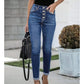 👖Skinny-Jeans für Damen mit hoher Taille und mehreren Knöpfen