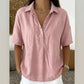 🌺Lässiges Damen-Shirt mit kurzen Ärmeln und V-Ausschnitt