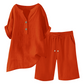 🌺2-teiliges Outfit-Set aus Baumwolle und Leinen für Damen