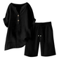 🌺2-teiliges Outfit-Set aus Baumwolle und Leinen für Damen