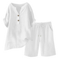 🌺2-teiliges Outfit-Set aus Baumwolle und Leinen für Damen