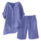 🌺2-teiliges Outfit-Set aus Baumwolle und Leinen für Damen