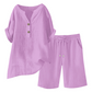 🌺2-teiliges Outfit-Set aus Baumwolle und Leinen für Damen