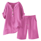 🌺2-teiliges Outfit-Set aus Baumwolle und Leinen für Damen