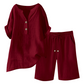 🌺2-teiliges Outfit-Set aus Baumwolle und Leinen für Damen
