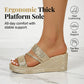 👠55% RABATT!🌺Damen-Plateausandalen mit gewebtem Riemen