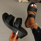👠55% RABATT!🌺Damen-Plateausandalen mit gewebtem Riemen
