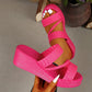 👠55% RABATT!🌺Damen-Plateausandalen mit gewebtem Riemen