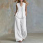 ✨Elegantes lockeres ärmelloses Top & Hose Zweiteiler-Set