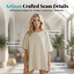🌺Lockeres Damen Oberteil – U-Boot-Ausschnitt, Einfarbig & Bequem ☁️ Für Sommer & Alltag