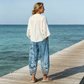 🌺Damenhose mit weitem Bein und Vintage-Blumenmuster