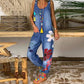 🌺Lässiger Jeans-Overall für Damen mit Blumenmuster👖