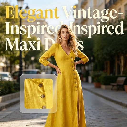 🌺Langärmliges Hemdkleid im Vintage-Stil