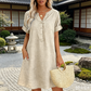 🥳Sonderangebot 2026🥳 Tunika-Kleid für Damen mit V-Ausschnitt – lockere Passform, Taschen und atmungsaktiv