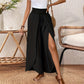 👖Lässige Damenhose mit überlappendem Bund und weitem Bein