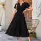 ☀️ Sommerliches Damen-Maxikleid mit V-Ausschnitt – Lässig, luftig & in vielen Farben erhältlich!