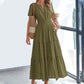 ☀️ Sommerliches Damen-Maxikleid mit V-Ausschnitt – Lässig, luftig & in vielen Farben erhältlich!